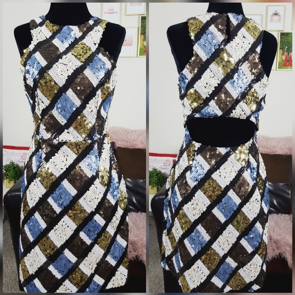 Dress mixed sequins